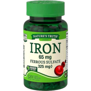 Nature's Truth 65 mg Iron 325 mg Ferrous Sulfate Tablets - 120 Tablets (USA) image