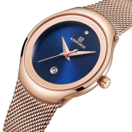 Naviforce 5004 – Rose Gold Blue Watch image