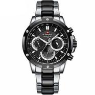 NAVIFORCE Mens Multifunction Sport Watches Quartz Analog Stainless Steel Waterproof Watch with Diamond image
