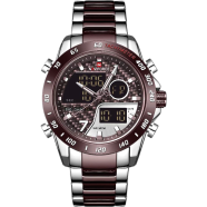 Naviforce NF9171 Black Stainless Steel Dual Wrist Watch image