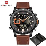 Naviforce NF9172 Men’s Dual Movement Leather Watch image