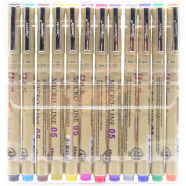 Superior Needle Drawing Color Gel pen 0.5mm - (12Pcs)