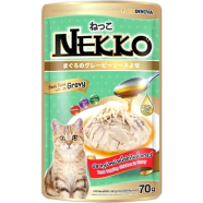 Nekko Cat Pouch Food - Tuna Topping Chicken in Gravy 70gm | Cat Wet Food image