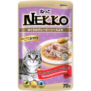 Nekko Cat Pouch Food - Tuna Topping Seabream in Gravy 70gm | Cat Wet Food image