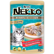 Nekko Cat Pouch Food - Tuna Topping Shirasu in Gravy 70gm | Cat Wet Food image
