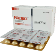Neso 500 10's Strip Tablet 20 mg Plus 500 mg image