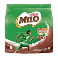 Nestle Milo 3 in1 Active Go Instant Powder Drink Pack 18 gm image
