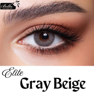 New Bella Gray Beige Color Contact Lens With Regular Kit Box For Men and Women. 1 Pair Bella Color Contact Lens For Eye Makeup and Cosmetics. Bella Elite Series image