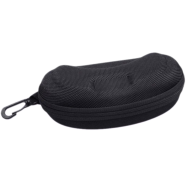 New Black Color Hard Shell Eyeglasses Case with Zipper and Clip – Portable Glasses Protector - CC5 icon
