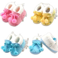 New Born Baby Soft Sole CN Winter Shoes -1Pair - Pink Color (0-10 Month)