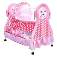New Born Baby Swing Cradle Bed with Mosquito Net Canopy 2 in 1 Infant Crib can be Convert to Carrying Basket and Wheel Bassinet (KDD-190A, 182-A, 180A)
