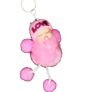 New Born Toddler Cute Mini Doll Key Ring, Extra Cute, Extra Soft, Adorable, Best For Gift, Hanging On Bag Or Purse (keyring_newborn_Pink) Pink image