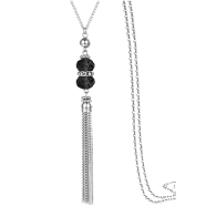 New Crystal Bead Sweater Chain Necklace for Women icon