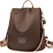 New Design Women Backpack Nylon Waterproof New Texture Oxford Cloth Women’s Backpack Coffee image