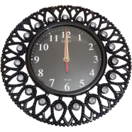New Design and Stylish Wall Clock With Stone Analog Clock For Room Decoration - Black icon