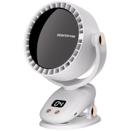 New Light Luxury Wind USB Portable Rechargeable Leafless Fan Home Office Dormitory Outdoor Camping Mini Clip/Desktop Fan White image