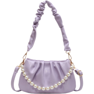 New Pearl Chain Armpit Bag Purpel image