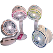 New Rechargeable Folding Table Fan with Led Light image