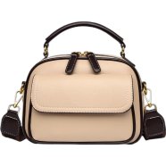 New Sac a Main Women Handbag Soft Small Shoulder Pu Leather Tote Hand Bags for Ladies(Apricot) image