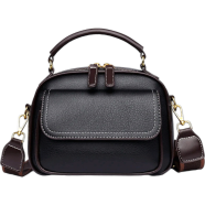 New Sac a Main Women Handbag soft small Shoulder Pu Leather Tote Hand Bags for Ladies(Black) image