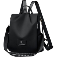 New Texture Oxford Cloth Women’s Backpack- Black image