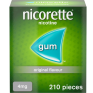 Nicorette Original 4 mg Nicotine Gum 210 Pcs (Stop Smoking Aid) image