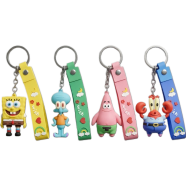 Nini Toys Spongebob Squarepants Keychain Cartoon Keyring Cool Schoolbag Pendant -1 Pc image