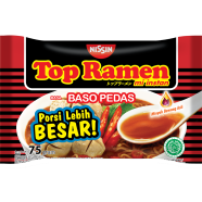 Nissin Top Ramen Baso Pedas 75 gm image