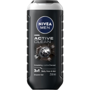 Nivea Men Active Clean Shower Gel 250 ml - 84045