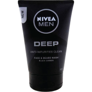 Nivea Men Deep Anti-Impurities Clean Face And Beard Wash (100 ml) - 81787