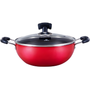 Noah Non-Stick Karai With Glass Lid - 24.5cm image