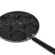 Non-stick Granite 7 Hole Omelet Pan Black image
