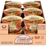 Nongshim Beef Flavor Bowl Noodles Savory Box 12 BowlsX86gm image