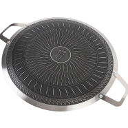 Nonstick Round BBQ Barbecues Plate for Inductions Stove Electric Cooktops image