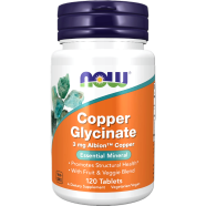 Now Copper Glycinate 3mg 120 Tablets - 733739014337 image