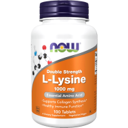 Now Double Strength Llysine 1000mg 100 Tablets - 733739001139 image