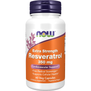 Now Extra Strength Resveratrol 350 mg 60 Veg Capsules -351903061 image