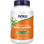 Now Foods Ashwagandha 450 mg 180 Veg Capsules image