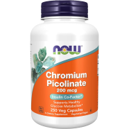 Now Foods Chromium Picolinate 200 mcg 250 Veg Capsules image