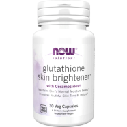 Now Glutathione Skin Brightener with Ceramosides 30 Veg Capsules(USA) image