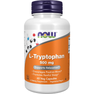 Now L-Tryptophan 500 mg 60 Veg Capsules image