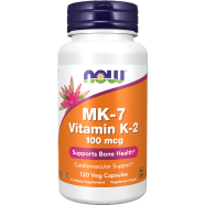 Now Mk7 Vitamin K2 100mcg 120 Veg Capsules - 733739009937 image