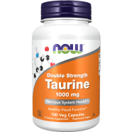 Now Taurine 1000mg 100 Veg Capsules - 733739001429 image