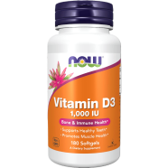 Now Vitamin D 3 High Potency 1000 Iu Softgels 180Pcs image