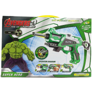 Nub Inspired Avenger’s Super Hero Plastic Soft Blaster Toy Gun With Suction Target Board (nub_gun_small_498a_green) image