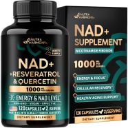 Nutra Harmony Nadplus Supplement With Resveratrol and Quercetin 120 Capsules - X004j4ft5f image