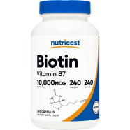Nutricost Biotin Vitamin B7 10,000mcg Vitamin Supplement 240 Capsules -523303572 image