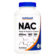 Nutricost NAC (N-Acetyl L-Cysteine) 600mg - 180 Capsules -523040313 image