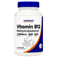 Nutricost Vitamin B12 (Methylcobalamin) 2000mcg - 240 Capsules -523198513 image