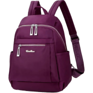 Nylon Backpack Durable Waterproof Casual Shoulder Bag burgund image